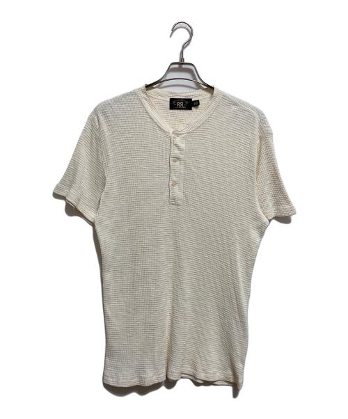 RRL（ダブルアールエル）RRL (ダブルアールエル) ワッフルヘンリーネックカットソー ベージュ サイズ:Lの古着・服飾アイテム