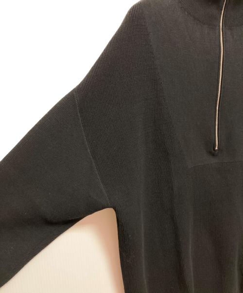 FRAMeWORK（フレームワーク）FRAMeWORK (フレームワーク) コットンハリヌキハーフジッププルオーバー2 ブラック サイズ:-の古着・服飾アイテム