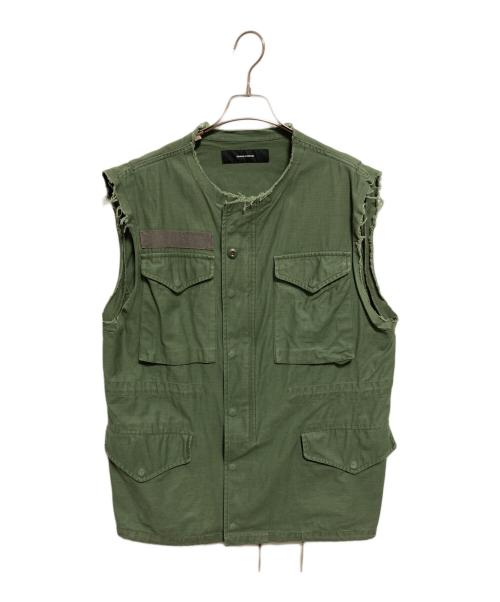 JOURNAL STANDARD（ジャーナルスタンダード）JOURNAL STANDARD (ジャーナルスタンダード) M-65 CUT OFFベスト グリーン サイズ:FREEの古着・服飾アイテム