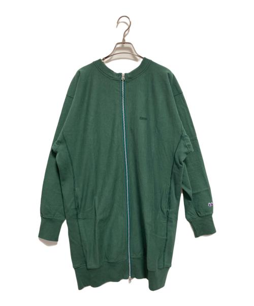 Americana（アメリカーナ）Americana (アメリカーナ) ロングスウェットジャケット グリーン サイズ:FREEの古着・服飾アイテム