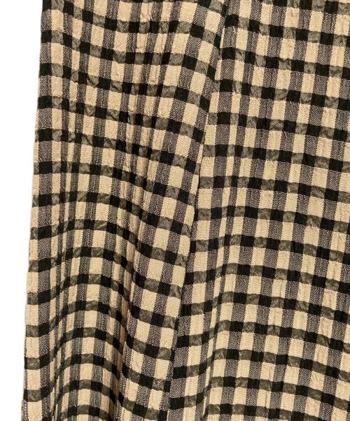 JOURNAL STANDARD（ジャーナルスタンダード）JOURNAL STANDARD (ジャーナルスタンダード) ギンガムチェックフレアスカート ベージュ サイズ:38 未使用品の古着・服飾アイテム