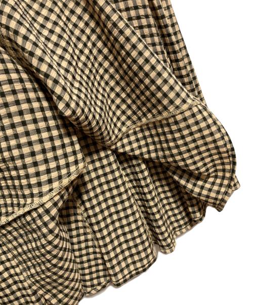 JOURNAL STANDARD（ジャーナルスタンダード）JOURNAL STANDARD (ジャーナルスタンダード) ギンガムチェックフレアスカート ベージュ サイズ:38 未使用品の古着・服飾アイテム