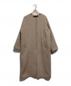 JOURNAL STANDARDジャーナルスタンダード）の古着「スーパー140ビーバーノーカラーコート」｜ベージュ