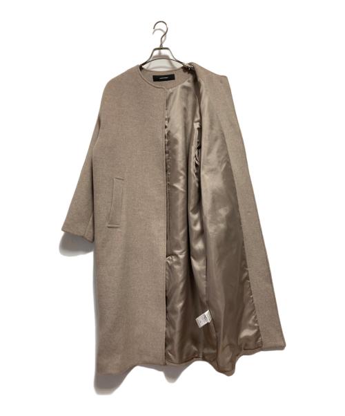 JOURNAL STANDARD（ジャーナルスタンダード）JOURNAL STANDARD (ジャーナルスタンダード) スーパー140ビーバーノーカラーコート ベージュ サイズ:SIZE 38の古着・服飾アイテム