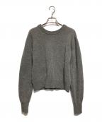 CLANEクラネ）の古着「W FACE CENTER SLIT KNIT TOPS」｜グレー
