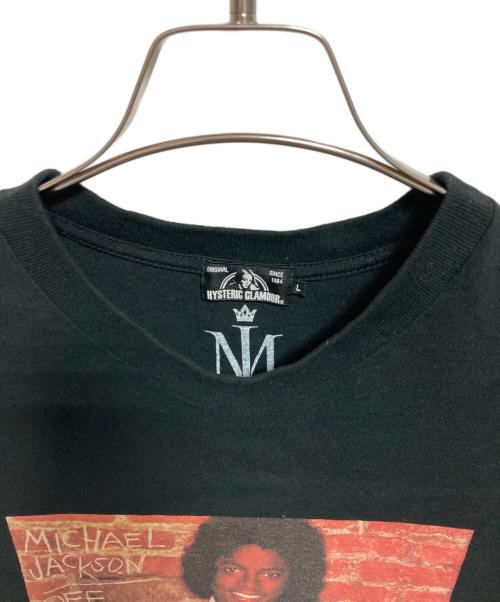Hysteric Glamour（ヒステリックグラマー）Hysteric Glamour (ヒステリックグラマー) MICHAEL JACKSON/OFF THE WALL Tシャツ ブラック サイズ:Lの古着・服飾アイテム