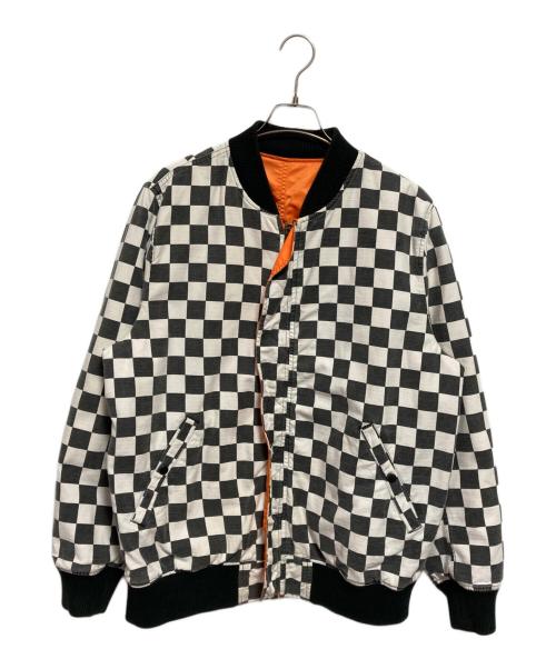 SUPREME（シュプリーム）SUPREME (シュプリーム) Reversible Checkered Ma-1 オレンジ×ブラック×ホワイト サイズ:XLの古着・服飾アイテム