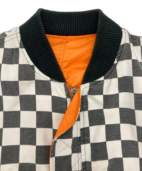 SUPREME（シュプリーム）SUPREME (シュプリーム) Reversible Checkered Ma-1 オレンジ×ブラック×ホワイト サイズ:XLの古着・服飾アイテム