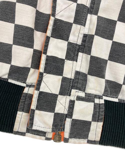 SUPREME（シュプリーム）SUPREME (シュプリーム) Reversible Checkered Ma-1 オレンジ×ブラック×ホワイト サイズ:XLの古着・服飾アイテム