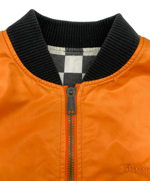 SUPREME（シュプリーム）SUPREME (シュプリーム) Reversible Checkered Ma-1 オレンジ×ブラック×ホワイト サイズ:XLの古着・服飾アイテム