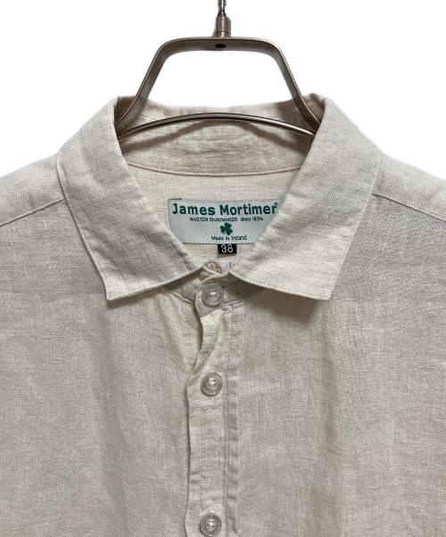 James Mortimer（ジェームス・モルティマー）James Mortimer (ジェームス・モルティマー) リネンシャツ アイボリー サイズ:38の古着・服飾アイテム