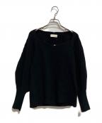 uncraveアンクレイヴ）の古着「MERINO WOOL VOLUMESLEEVE KNIT」｜ブラック