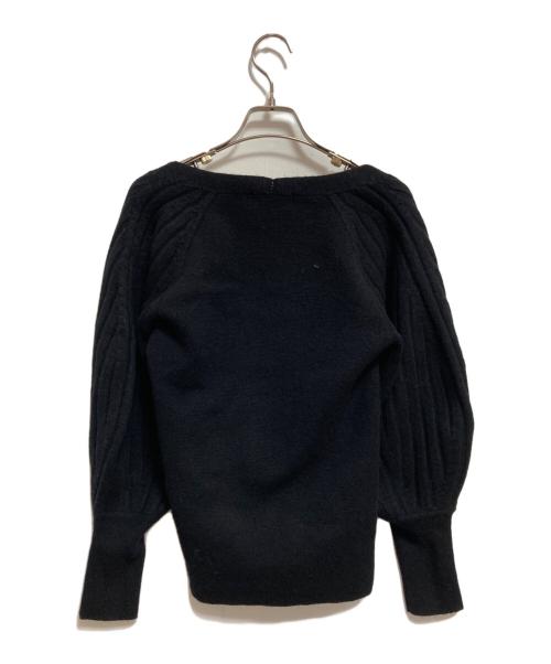 uncrave（アンクレイヴ）uncrave (アンクレイヴ) MERINO WOOL VOLUMESLEEVE KNIT ブラック サイズ:1の古着・服飾アイテム