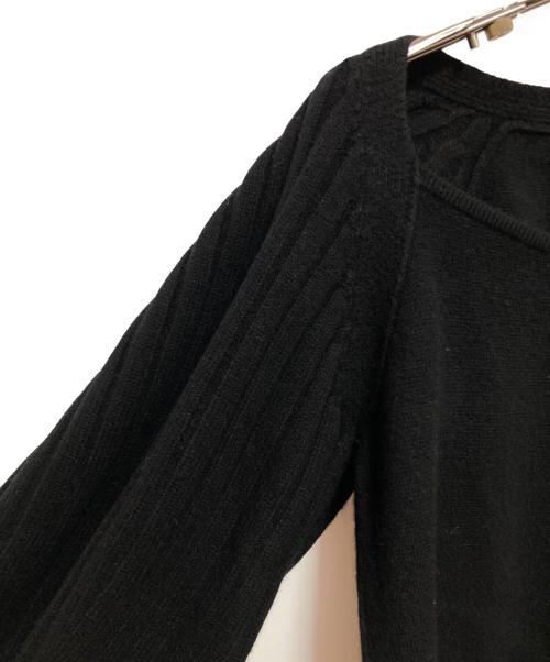 uncrave（アンクレイヴ）uncrave (アンクレイヴ) MERINO WOOL VOLUMESLEEVE KNIT ブラック サイズ:1の古着・服飾アイテム