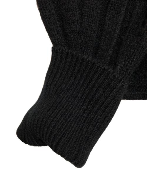uncrave（アンクレイヴ）uncrave (アンクレイヴ) MERINO WOOL VOLUMESLEEVE KNIT ブラック サイズ:1の古着・服飾アイテム