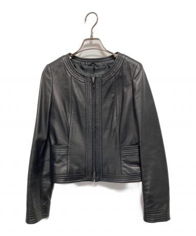 中古・古着通販】ANAYI (アナイ) ノーカラーラムレザージャケット