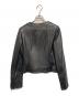 ANAYI (アナイ) ノーカラーラムレザージャケット ブラック サイズ:SIZE 38：7000円