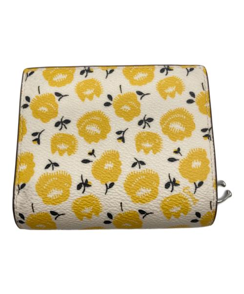 COACH（コーチ）COACH (コーチ) スナップ ウォレット・フローラル プリント イエローの古着・服飾アイテム