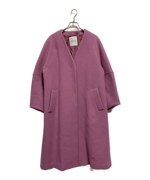 Loulou Willoughby（ルルウィルビー）Loulou Willoughby (ルルウィルビー) ダブルクロスノーカラーワイドスリーブコート ピンク サイズ:SIZE 2の古着・服飾アイテム