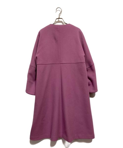 Loulou Willoughby（ルルウィルビー）Loulou Willoughby (ルルウィルビー) ダブルクロスノーカラーワイドスリーブコート ピンク サイズ:SIZE 2の古着・服飾アイテム