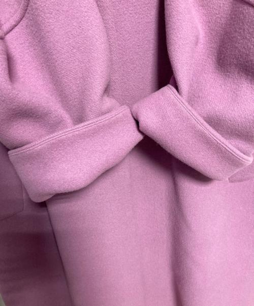 Loulou Willoughby（ルルウィルビー）Loulou Willoughby (ルルウィルビー) ダブルクロスノーカラーワイドスリーブコート ピンク サイズ:SIZE 2の古着・服飾アイテム