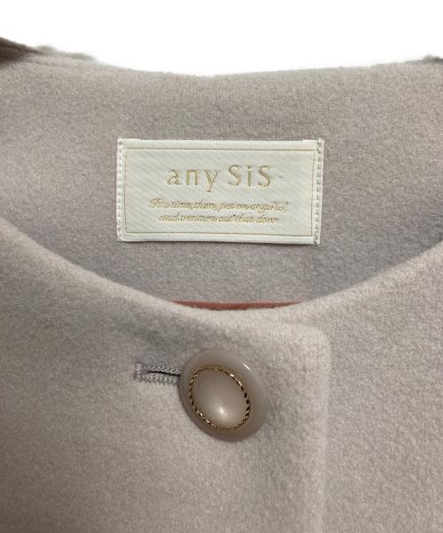 any Sis（エニィスィス）any Sis (エニィスィス) ウールライクノーカラー ロングコート アイボリー サイズ:1の古着・服飾アイテム
