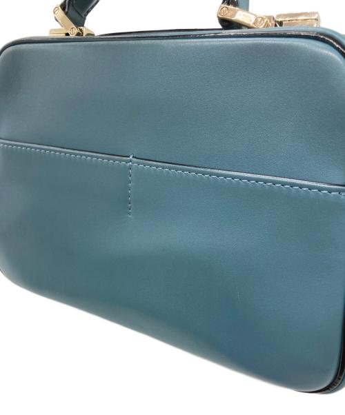 Valextra（ヴァレクストラ）Valextra (ヴァレクストラ) セリエエッセ ミニ 2WAYショルダーバッグ ブルーの古着・服飾アイテム