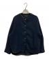 ourhome（アワホーム）の古着「パイピング使いのノーカラージャケット」｜ネイビー