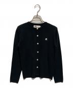 courregesクレージュ）の古着「ロゴニットカーディガン」｜ブラック