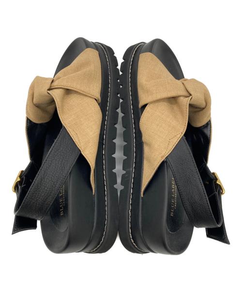 BLUE LABEL CRESTBRIDGE（ブルーレーベルクレストブリッジ）BLUE LABEL CRESTBRIDGE (ブルーレーベルクレストブリッジ) リボンモチーフサンダル ベージュ サイズ:Sの古着・服飾アイテム