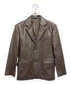 GREENGATESグリーンゲイツ）の古着「レザージャケット」｜ブラウン