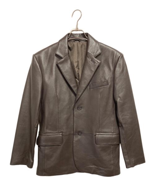 GREENGATES（グリーンゲイツ）GREENGATES (グリーンゲイツ) レザージャケット ブラウン サイズ:Mの古着・服飾アイテム