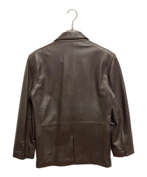 GREENGATES（グリーンゲイツ）GREENGATES (グリーンゲイツ) レザージャケット ブラウン サイズ:Mの古着・服飾アイテム