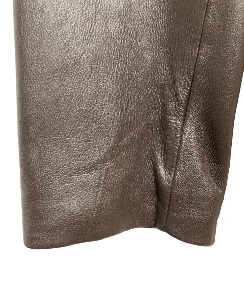 GREENGATES（グリーンゲイツ）GREENGATES (グリーンゲイツ) レザージャケット ブラウン サイズ:Mの古着・服飾アイテム