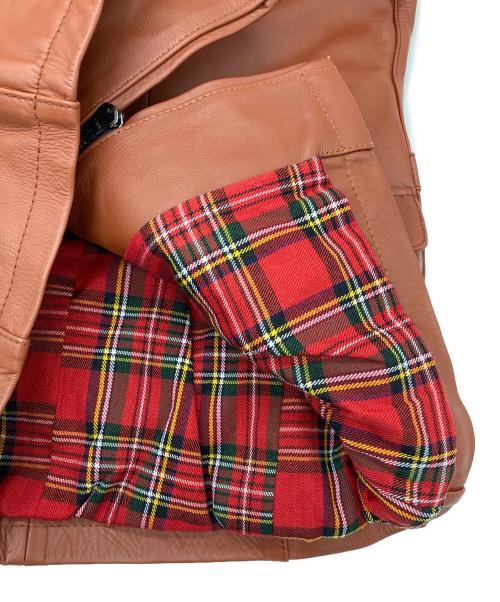 Haruf（ハルフ）Haruf (ハルフ) カウレザージャケット ブラウン サイズ:Lの古着・服飾アイテム