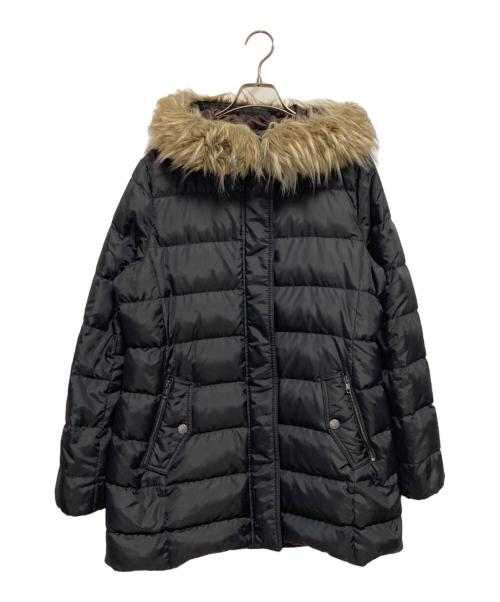 COACH（コーチ）COACH (コーチ) 裏地シグネチャー柄ダウンコート ブラック サイズ:Mの古着・服飾アイテム