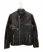DIESEL Black Goldディーゼル ブラック ゴールド）の古着「LUNT ラムレザージャケット」｜ブラック