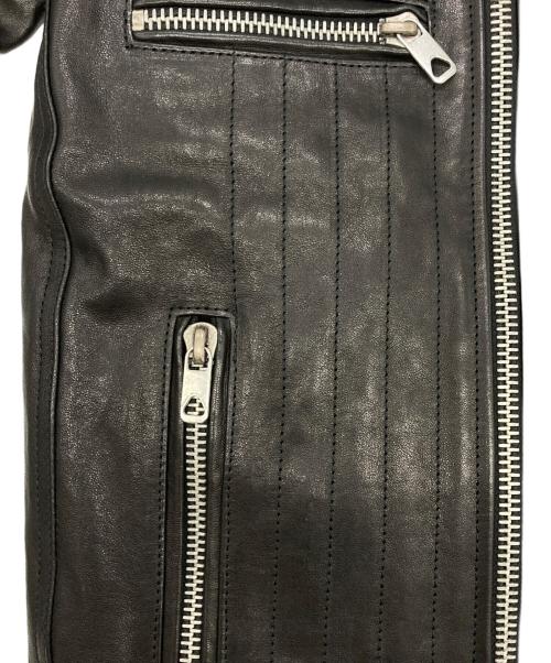 DIESEL Black Gold（ディーゼル ブラック ゴールド）DIESEL Black Gold (ディーゼル ブラック ゴールド) LUNT ラムレザージャケット ブラック サイズ:40の古着・服飾アイテム