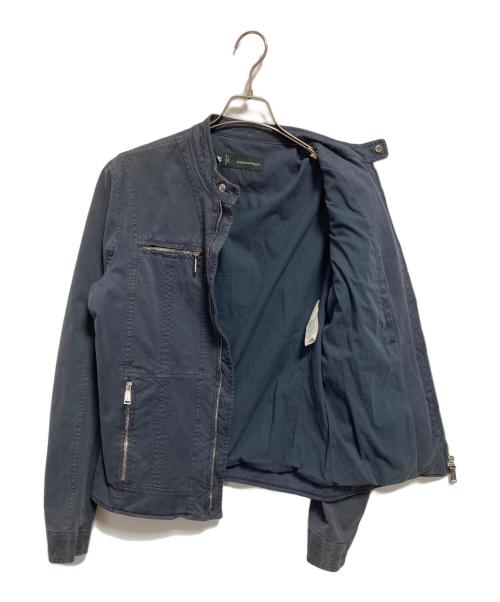 DSQUARED2（ディースクエアード）DSQUARED2 (ディースクエアード) マルチジップアップジャケット ネイビー サイズ:48の古着・服飾アイテム