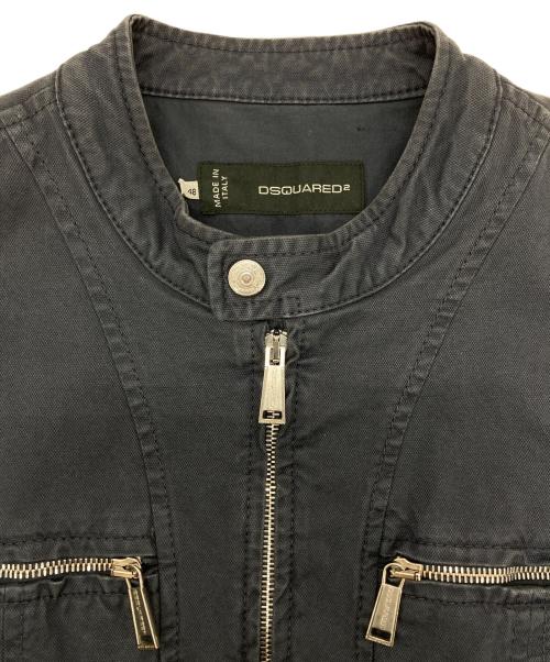 DSQUARED2（ディースクエアード）DSQUARED2 (ディースクエアード) マルチジップアップジャケット ネイビー サイズ:48の古着・服飾アイテム