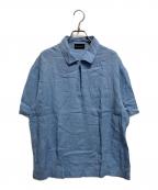 EMPORIO ARMANIエンポリオ アルマーニ）の古着「リネンプルオーバーシャツ」｜ブルー