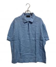 EMPORIO ARMANI（エンポリオ アルマーニ）の古着「リネンプルオーバーシャツ」｜ブルー