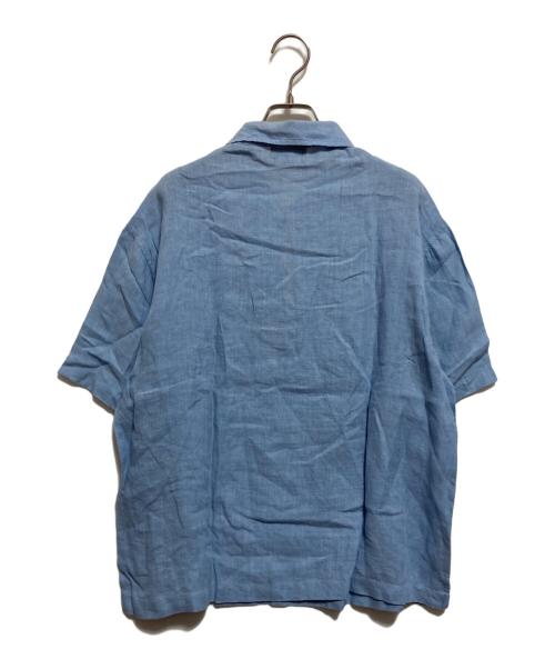 EMPORIO ARMANI（エンポリオ アルマーニ）EMPORIO ARMANI (エンポリオ アルマーニ) リネンプルオーバーシャツ ブルー サイズ:Lの古着・服飾アイテム
