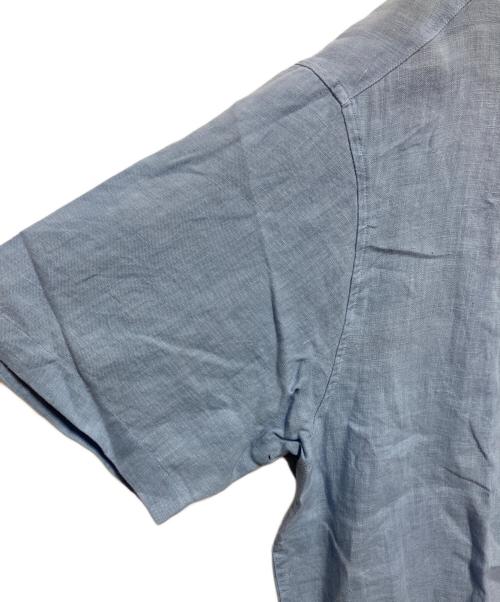 EMPORIO ARMANI（エンポリオ アルマーニ）EMPORIO ARMANI (エンポリオ アルマーニ) リネンプルオーバーシャツ ブルー サイズ:Lの古着・服飾アイテム
