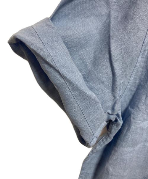 EMPORIO ARMANI（エンポリオ アルマーニ）EMPORIO ARMANI (エンポリオ アルマーニ) リネンプルオーバーシャツ ブルー サイズ:Lの古着・服飾アイテム