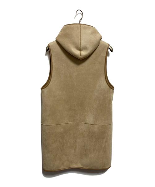 THE PAUSE（ザポーズ）THE PAUSE (ザポーズ) ボアフードロングジレ ベージュ サイズ:FREEの古着・服飾アイテム