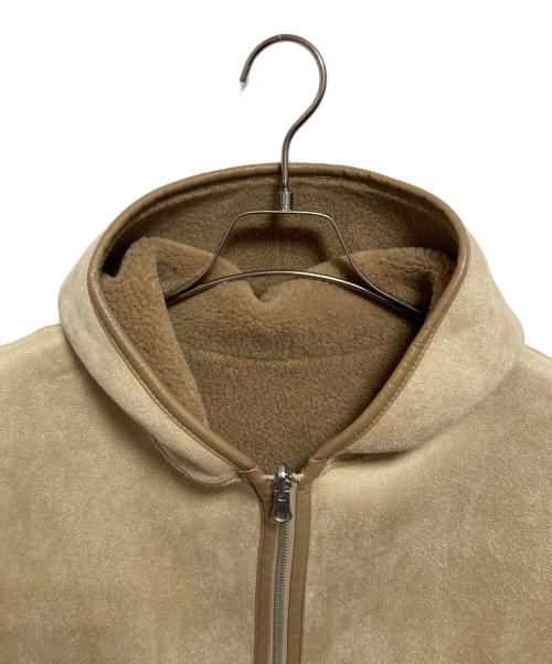 THE PAUSE（ザポーズ）THE PAUSE (ザポーズ) ボアフードロングジレ ベージュ サイズ:FREEの古着・服飾アイテム