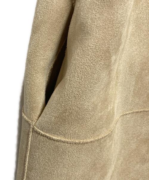 THE PAUSE（ザポーズ）THE PAUSE (ザポーズ) ボアフードロングジレ ベージュ サイズ:FREEの古着・服飾アイテム