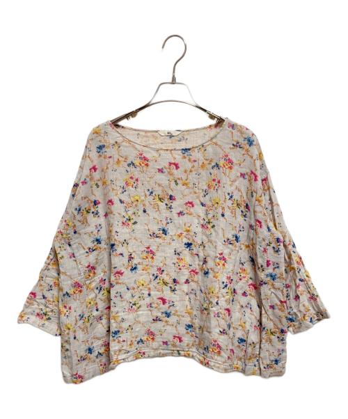 45R（フォーティファイブ・アール）45R (フォーティファイブ・アール) インドカディフレアブラウス ベージュの古着・服飾アイテム