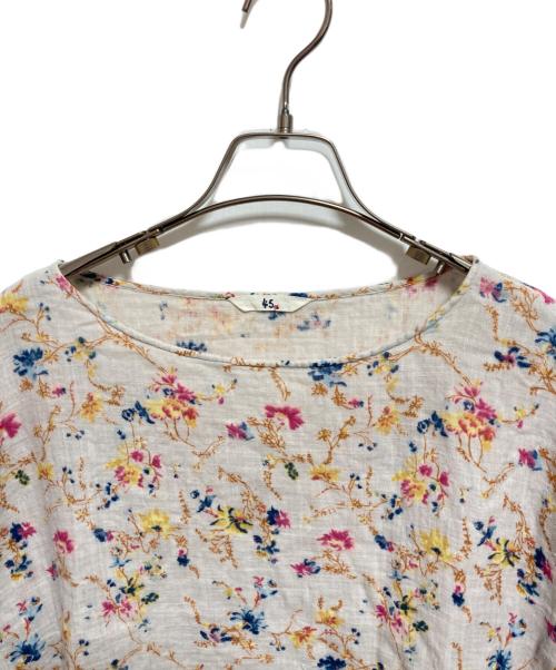 45R（フォーティファイブ・アール）45R (フォーティファイブ・アール) インドカディフレアブラウス ベージュの古着・服飾アイテム